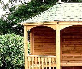 Беседка для дачи лофт - вариант 3