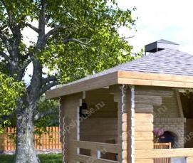 Беседка из бруса - вариант 4