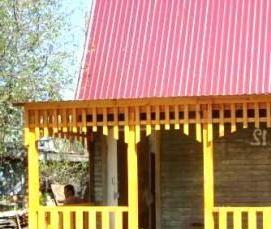 Беседка из дерева пристроенная к дому - модель 4