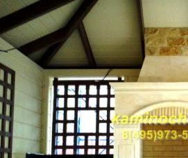 Беседка из дерева с барбекю - тип 2