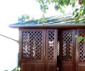 Беседка из канализационных труб - тип 2