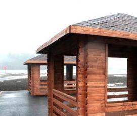 Беседка из клееного бруса - модель 1