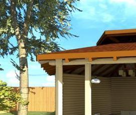 Беседка из клееного бруса - модель 4