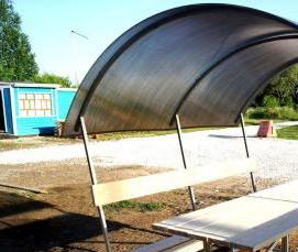 Беседка из красного поликарбоната - вариант 2