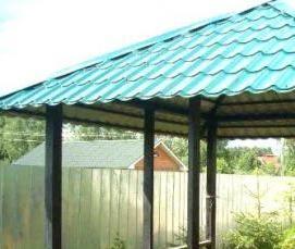 Беседка из труб - тип 2