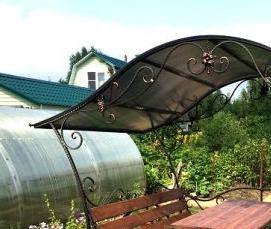 Беседка металлическая из поликарбоната - тип 1