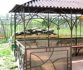 Беседка металлическая из поликарбоната - тип 4