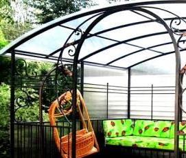 Беседка металлическая из поликарбоната - тип 2