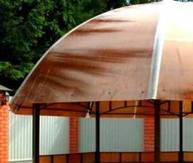 Беседка плюс теплица из поликарбоната - модель 2