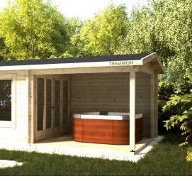 Беседка с хозблоком под одной крышей - тип 4