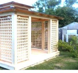 Беседка с хозблоком под одной крышей - тип 3