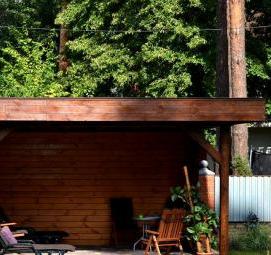 Беседка с хозблоком под одной крышей - тип 2