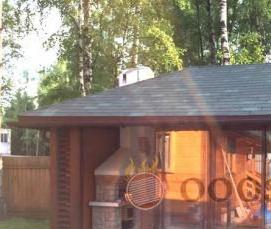 Беседка с мангалом и барбекю - вариант 4