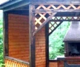 Беседка с мангалом внутри - тип 1