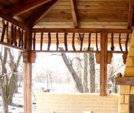 Беседка с мангалом внутри - тип 2