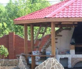 Беседка с печкой и мангалом - модель 3