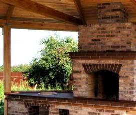 Беседка с печью мангалом - тип 2