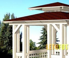 Беседки больших размеров из бруса - тип 2