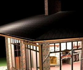 Беседки для барбекю с камином печью - вариант 1