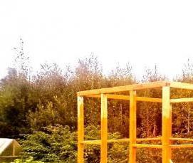 Беседки для дачи из дерева простые - тип 4