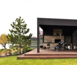 Беседки для дачи из клееного бруса - вариант 1