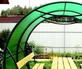 Беседки для дачи из поликарбоната - модель 2