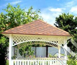 Беседки для дачи из пвх труб - тип 3