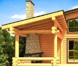 Беседки для дачи с баней - тип 1