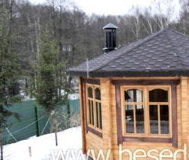 Беседки домики из бруса - вариант 1