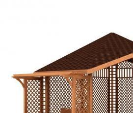 Беседки двухскатные деревянные - вариант 3