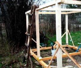 Беседки двускатные из дерева - вариант 1