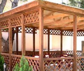 Беседки двускатные из дерева - вариант 4