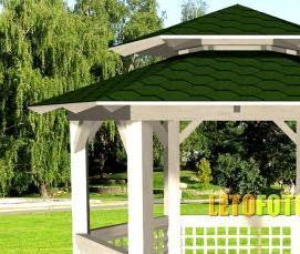 Беседки из бруса большие - тип 1