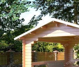 Беседки из бруса с барбекю - модель 3
