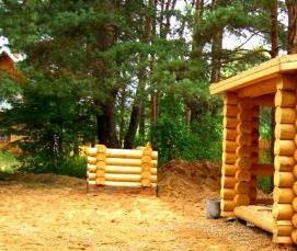 Беседки из цилиндрического бруса - модель 1