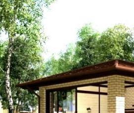 Беседки из дерева закрытые с мангалом - вариант 1