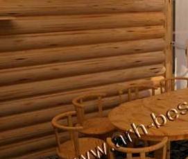 Беседки из дерева застекленные - вариант 1