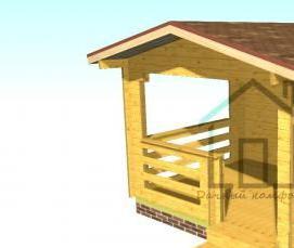 Беседки из мини бруса - тип 1