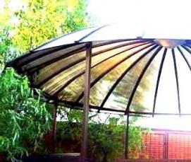 Беседки из поликарбоната квадратные - тип 4