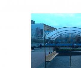 Беседки из поликарбоната с лавочками - модель 1