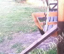 Беседки качели деревянные - вариант 3