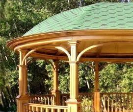 Беседки круглые из дерева - вариант 3