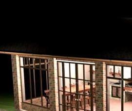 Беседки крытые с мангалом барбекю - модель 1