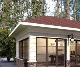 Беседки крытые с мангалом барбекю - модель 3