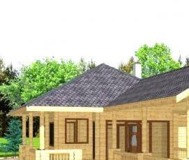 Беседки летние кухни из дерева - модель 3