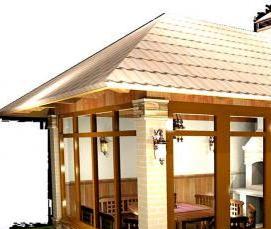 Беседки с грилем барбекю мангалом - вариант 1