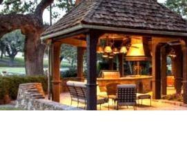 Беседки с грилем барбекю мангалом - вариант 2