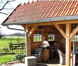 Беседки с кухней для дачи - вариант 3