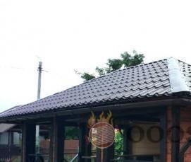 Беседки с мангалом барбекю из дерева - модель 3