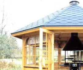 Беседки с мангалом барбекю - вариант 3